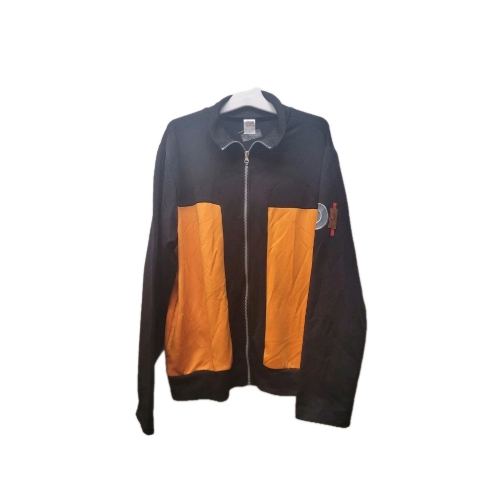 Vintage 2002 Naruto Shippuden Jacket Mens Medium Uzumaki Cosplay Anime Zip Up!